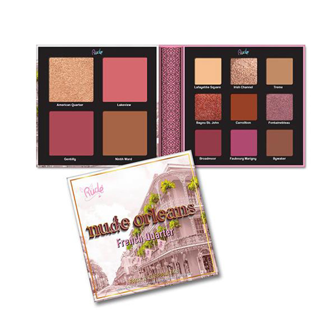 Rude Cosmetics Nude Orleans Face & Eye Palette | Wholesale Makeup