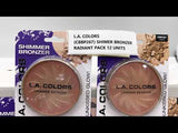 L.A. Colors Shimmer Bronzer Radiant - Wholesale Pack 12 Units (CBBP267)